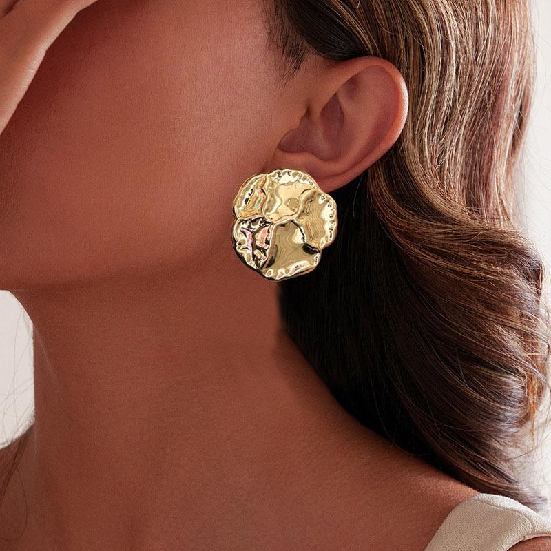 Extremely Textured Earrings, Sweet And Cool Style, Versatile Personality, Fashion, Advanced Sense, Geometric Stud Earrings, Earrings, Women