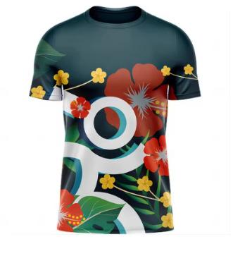 Simple Fashion Running T-Shirt Summer Casual Outdoor Fitness 3D Printed Men's Sports T-Shirt Shoe Neck T-Shirt