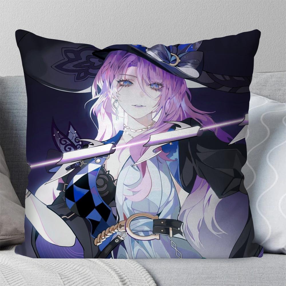 Jade Honkai Star Rail Anime Pillow Case Square Pillow Bedroom Sofa Leisure Comfort Cushion Car Living Room Home Decoration 40X40