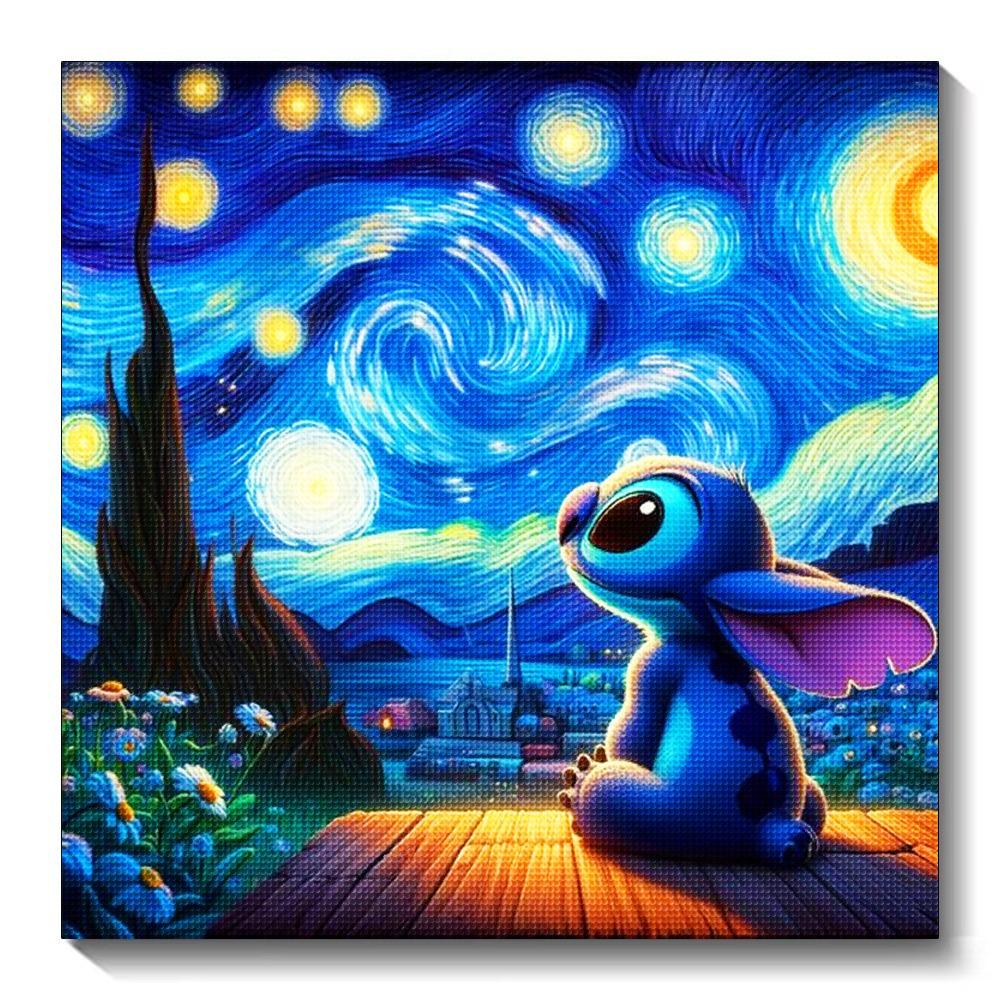

Алмазная живопись Дисней Мультяшный Стич Алмазная мозаика Ван Гог Звездная ночь Сделай сам Пейзаж Набор для рукоделия Подарок ручной работы Домашний декор 30x30cm Square