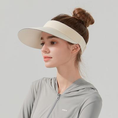 Sommer-Eis-Seide nahtlos integrierter leerer Topfhut Outdoor-Sport Sonnenschutzhut breite Krempe UV-Schutz Sonnenhut Kinder