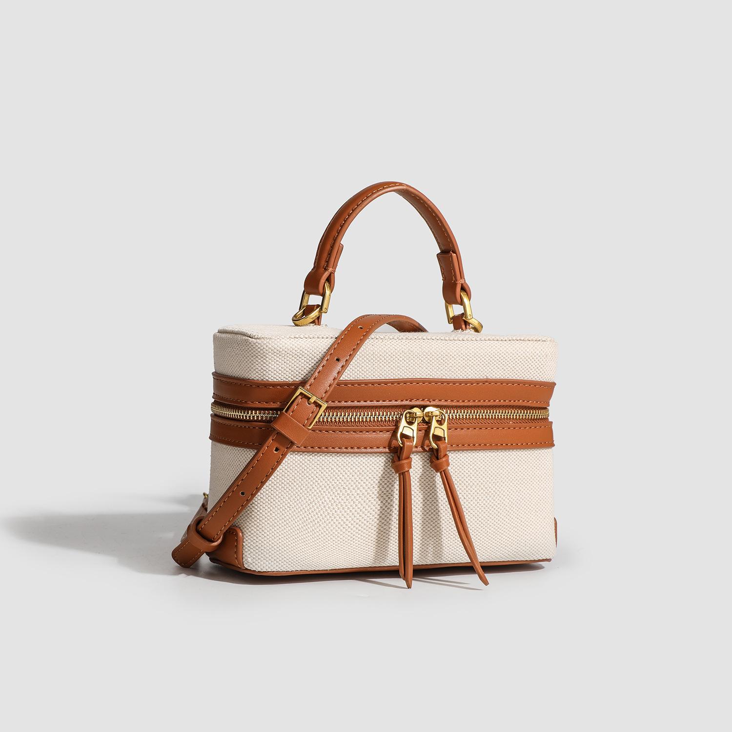 

Fashion Box Women Handbags Designer Thick Canvas Shoulder Crossbody Bags Casual Spring and summer Small Purses 2024 bolso mujer коричневый