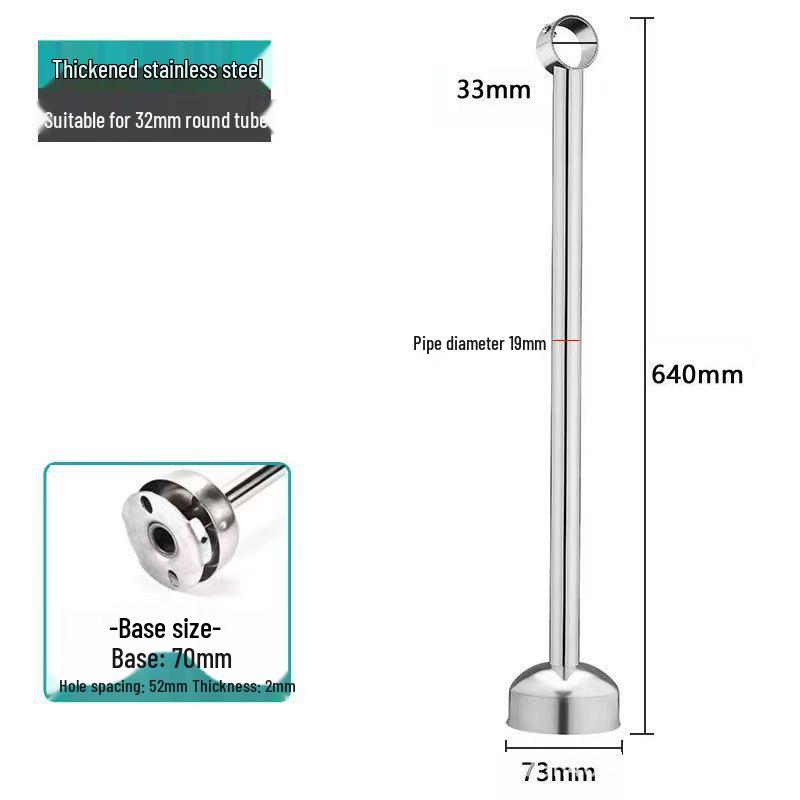 Extra Long Stainless Steel Ceiling Mount Drying Rod Bracket.