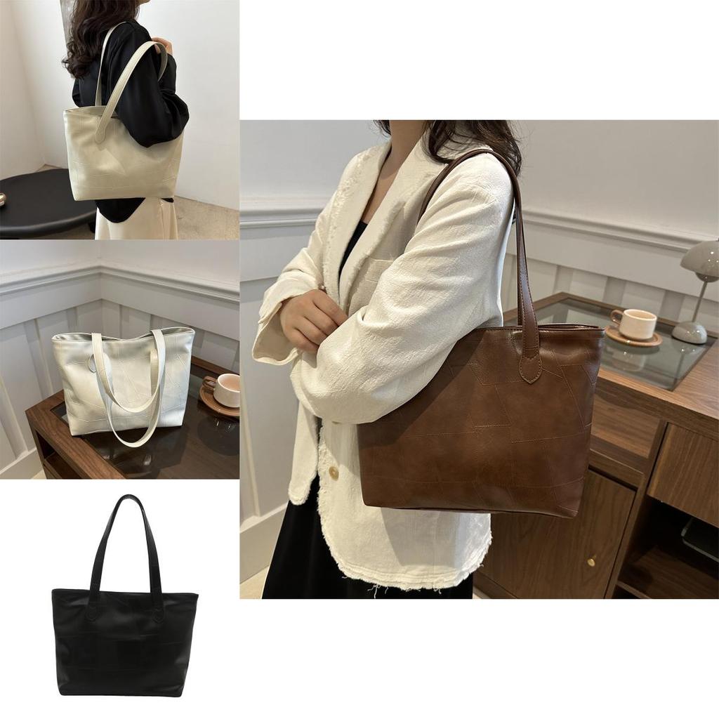 Chic Autumn Fashionable Large Capacity Tote Bag For Women Stylish Shoulder Handbag