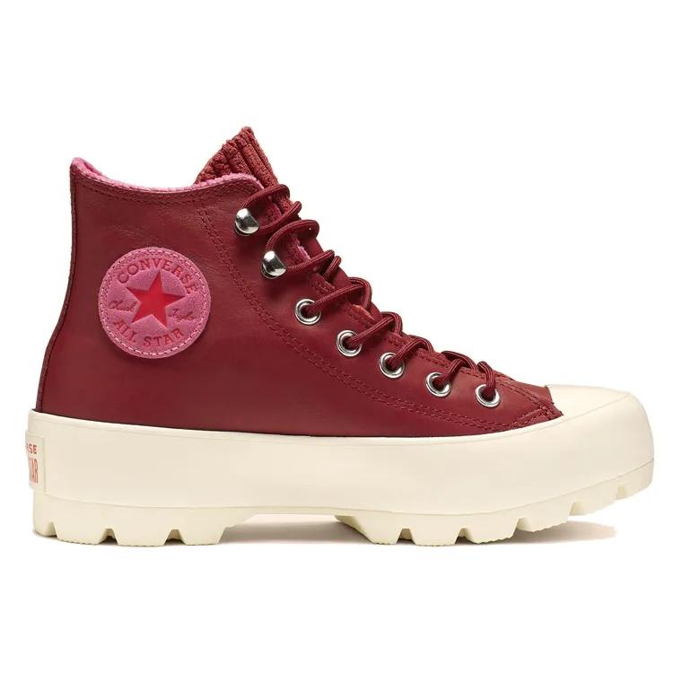 Converse Womens All Star Lugged Winter High GTX 'Back Alley Brick' (women's sizes) Back Alley Brick / Habanero Red Canvas Shoes