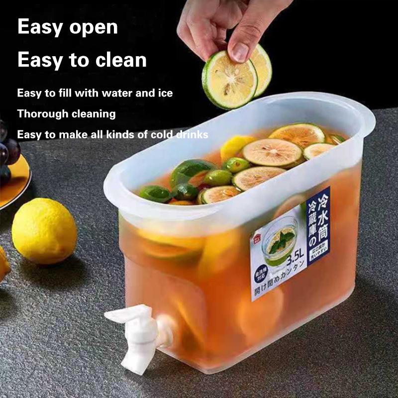 3.5/5L Cold Water Bucket With Faucet Fruit Juice Drink Refrigerator Jug Dispenser Water Kettle Container Fridge Pots Pitcher