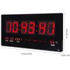 Digitale extragroße große LED-Wand-Schreibtisch-Dekoruhr mit Kalendertemperatur 12/24 Stunden