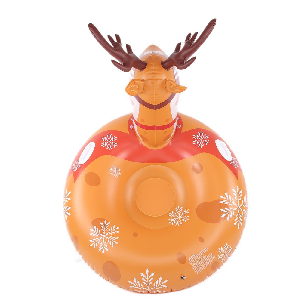 Aufblasbarer Ski-Kreis, rund, verschleißfest, multifunktional, Weihnachtsthema, Schneeschlitten, PVC