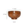 Jujube Wood Round Bowl for Eating and Soup