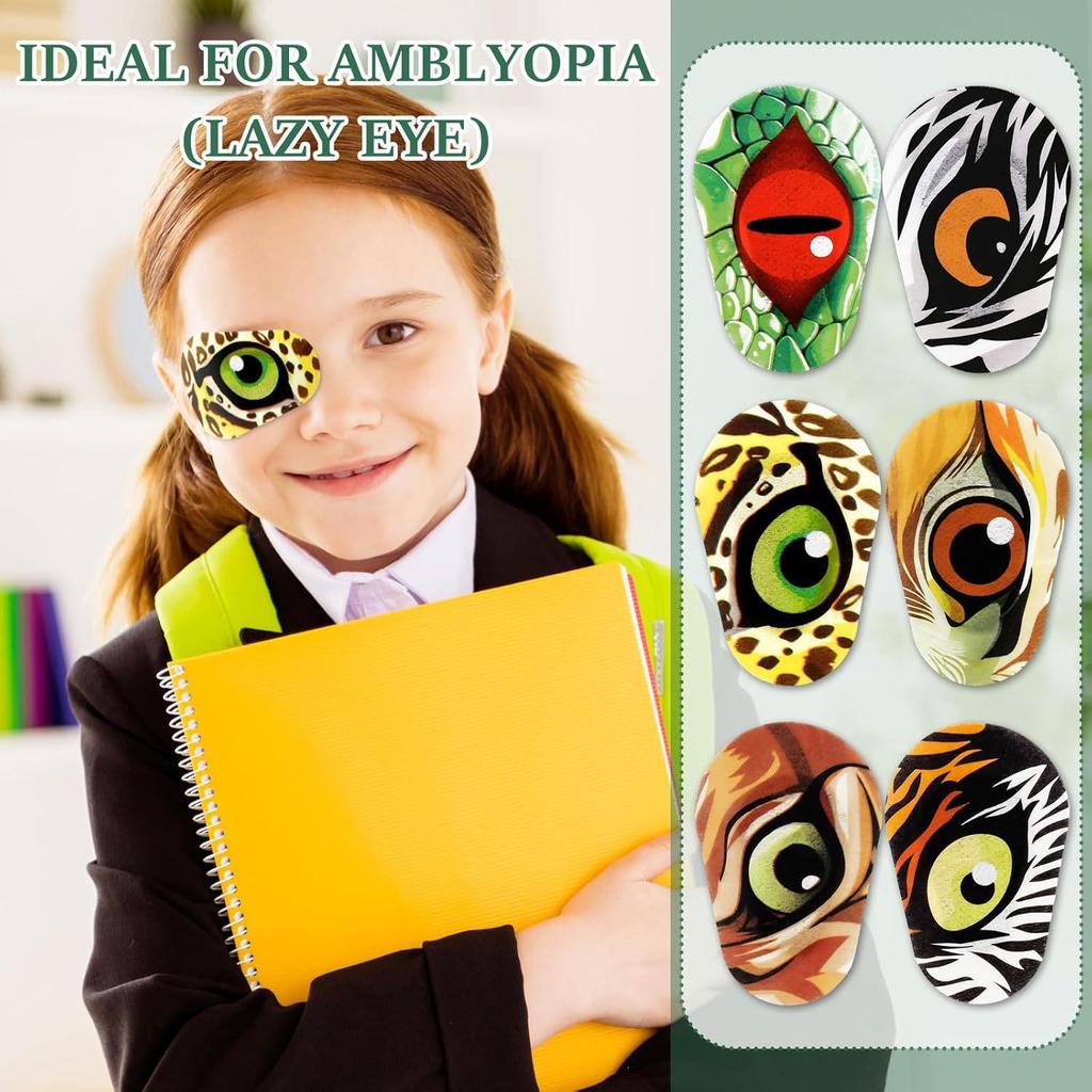 Children's Amblyopia Eye Patch - Breathable, Full Coverage, Cartoon Design, Single Eye Correction for Strabismus