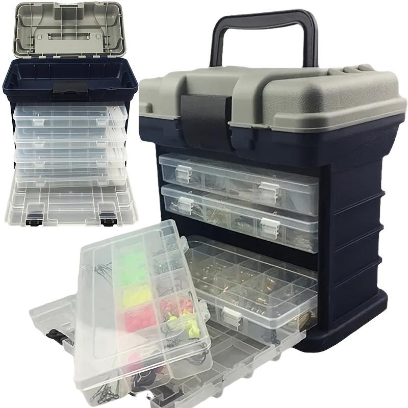 FTK Multifunctional Fishing Tackle Storage Box, Bait Accessories Suitcase, Fishing Toolbox, Portable Crafts Storage Box