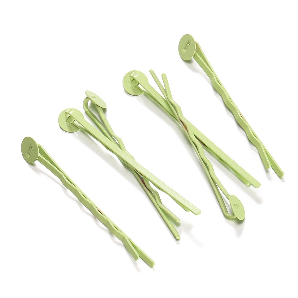 20pcs/Lot 8mm Inner Size Colorful Hair Clips Hairpin Blank Base Setting Cabochon Cameo Jewelry Making Accessories Supplies