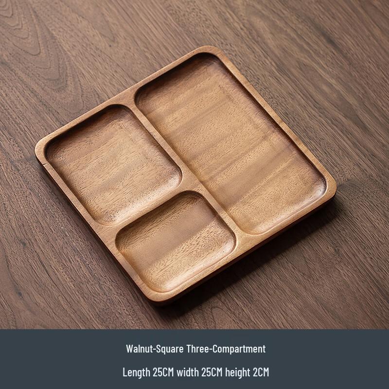 WJ Walnut Wood Decorative Tea Tray