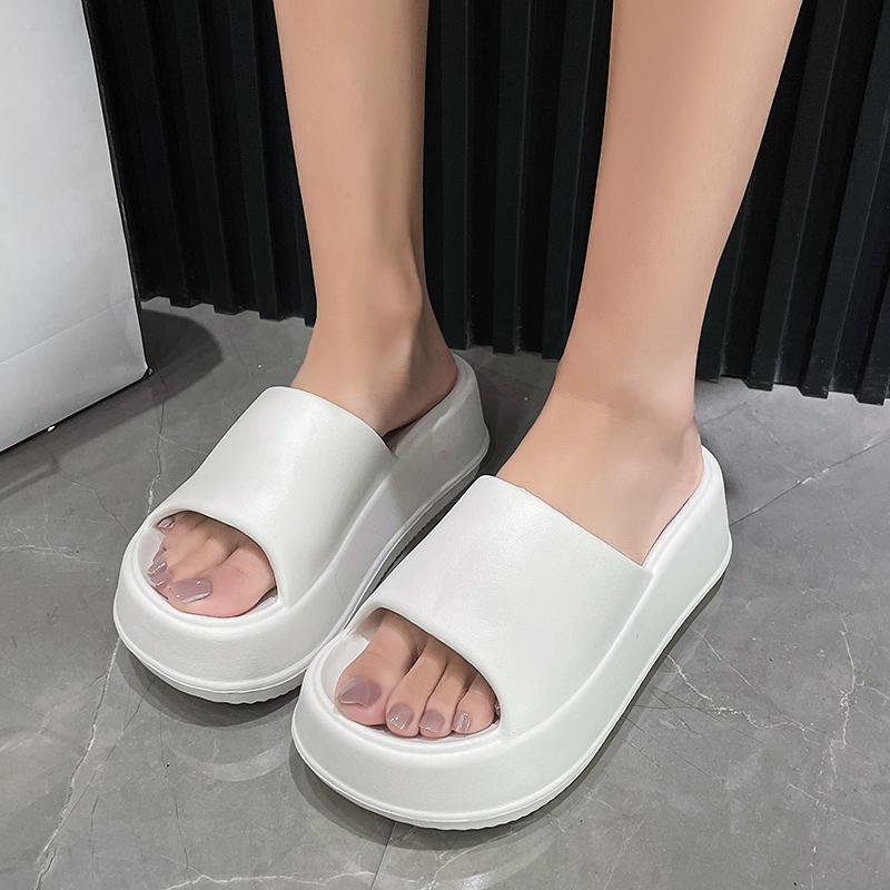 Fashion Hot Sale Fashion Pink Women's Slippers Comfort Soft EVA Slippers Women 7CM Platform Slides For Women Luxury Ladies Summer Shoes