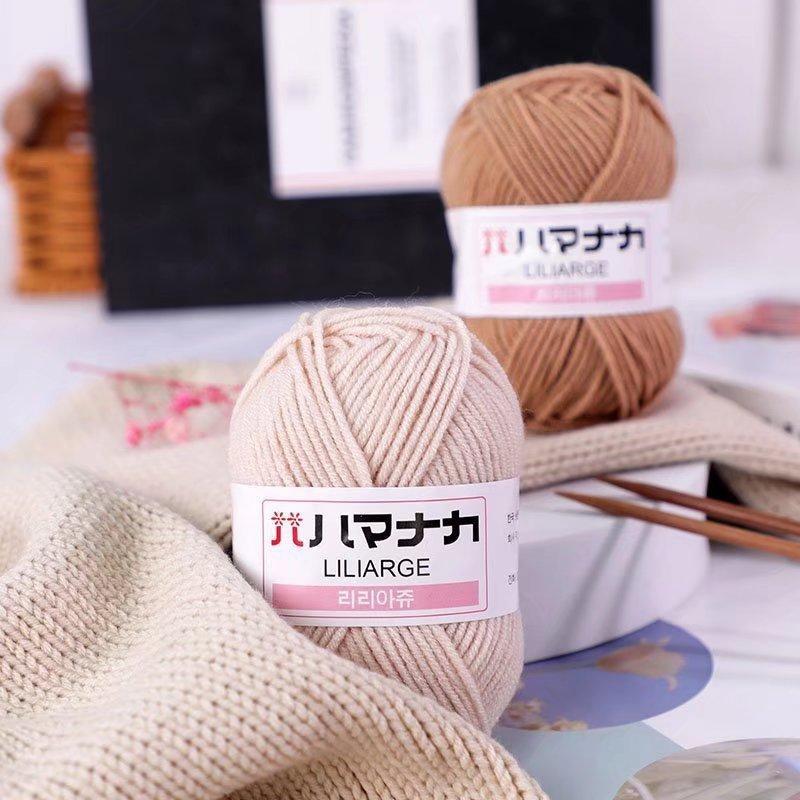 4Pcs Diy Baby Milk Sweet Soft Cotton Knitting Wool Yarn Thick Fiber Velvet Yarn Hand Knitting Wool Crochet Yarn For Diy Sweater