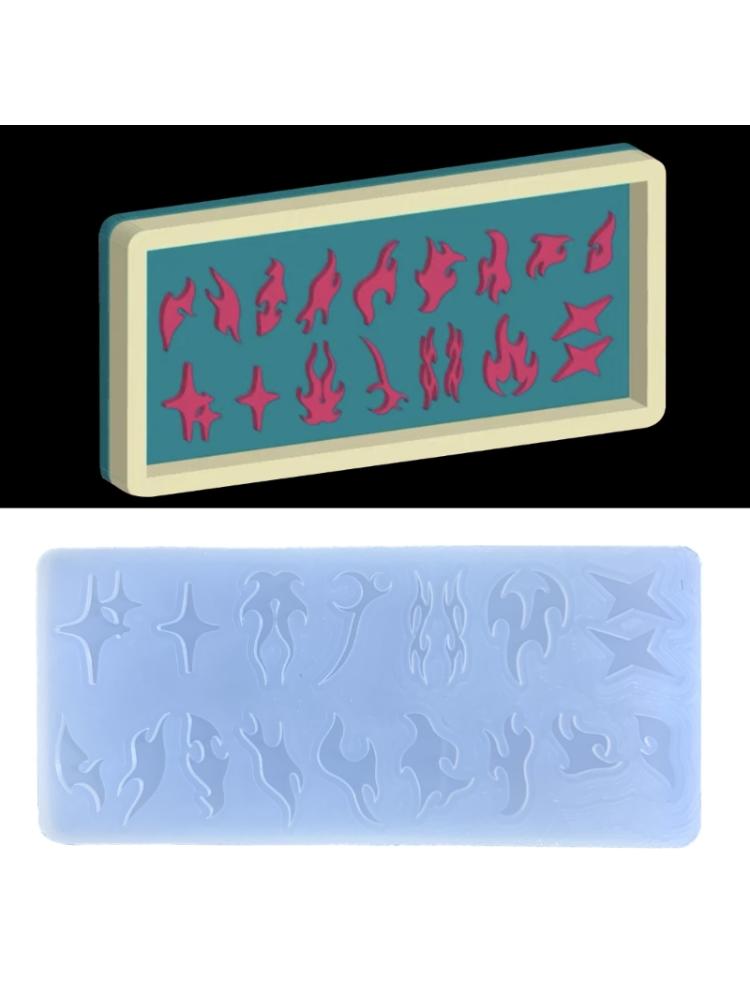 Parts Quicksand Silicone Mold Resin Shaking Cup Mold for Pendant Jewelry Keychain Decoration Making  Crafts