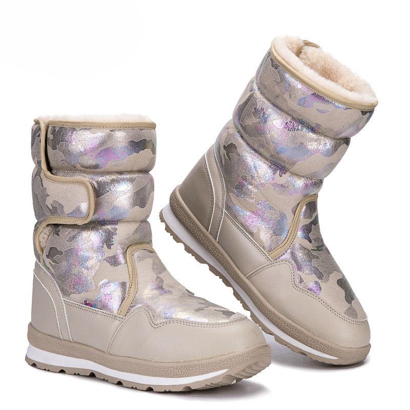 New Style Snow Boots Mid-calf Warm Cotton Shoes