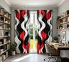 2PCS Digital Printed Curtains, Abstract Art Pattern, Modern Contemporary Artistic Style for Living Room Bedroom Home Decor