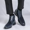 Men’s Motorcycle Boots  Dress Half Boots Leather Ankle Boots Tuxedo Wedding Blazers Saddle Shoes Over Sized