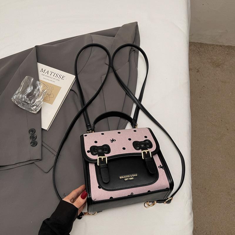 Popular Niche Polka Dot Backpack Women's Versatile Small Backpack Fashion Messenger Bag