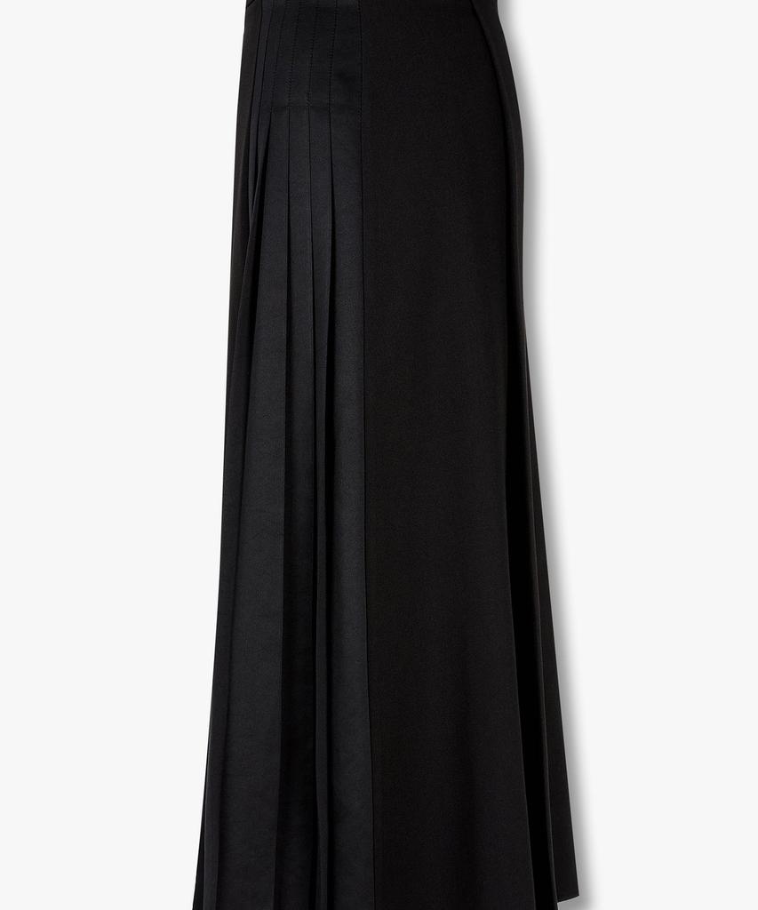 Bobeu Asymmetric Pleated Skirt_Black 7156335003