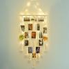 Bohemian Lace Wall Hanging Photo Display with Lights and Clips for Bedroom Decoration