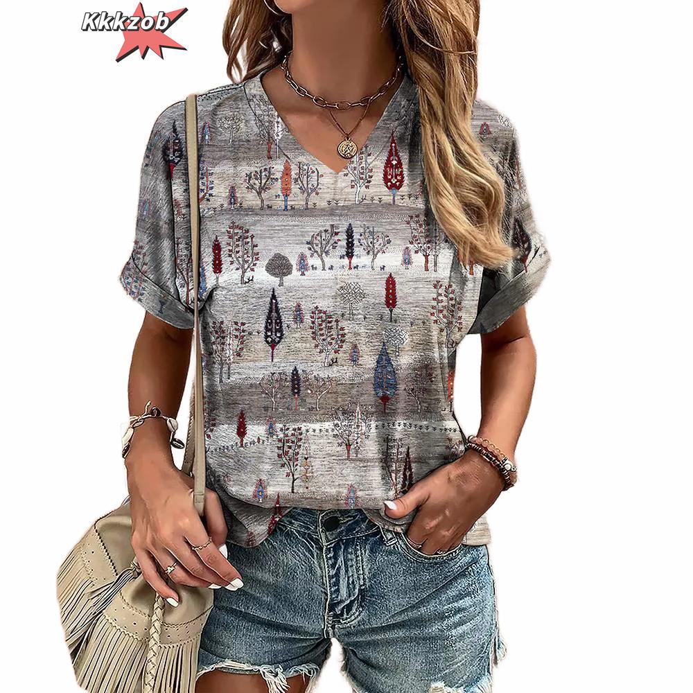 

Винтажная футболка с V-образным вырезом и принтом в полоску в стиле Харадзюку для женщин, женская футболка, летняя футболка с коротким рукавом, повседневная уличная одежда, пуловеры, топы 5XL