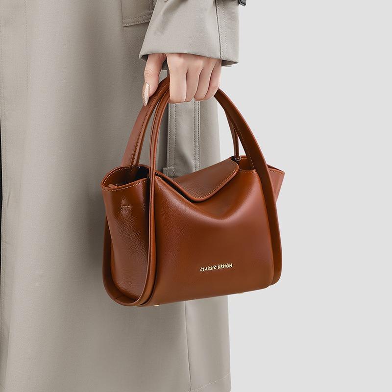 Vegetable basket bag women's new messenger bag autumn and winter women's bag leather bucket bag portable small bag