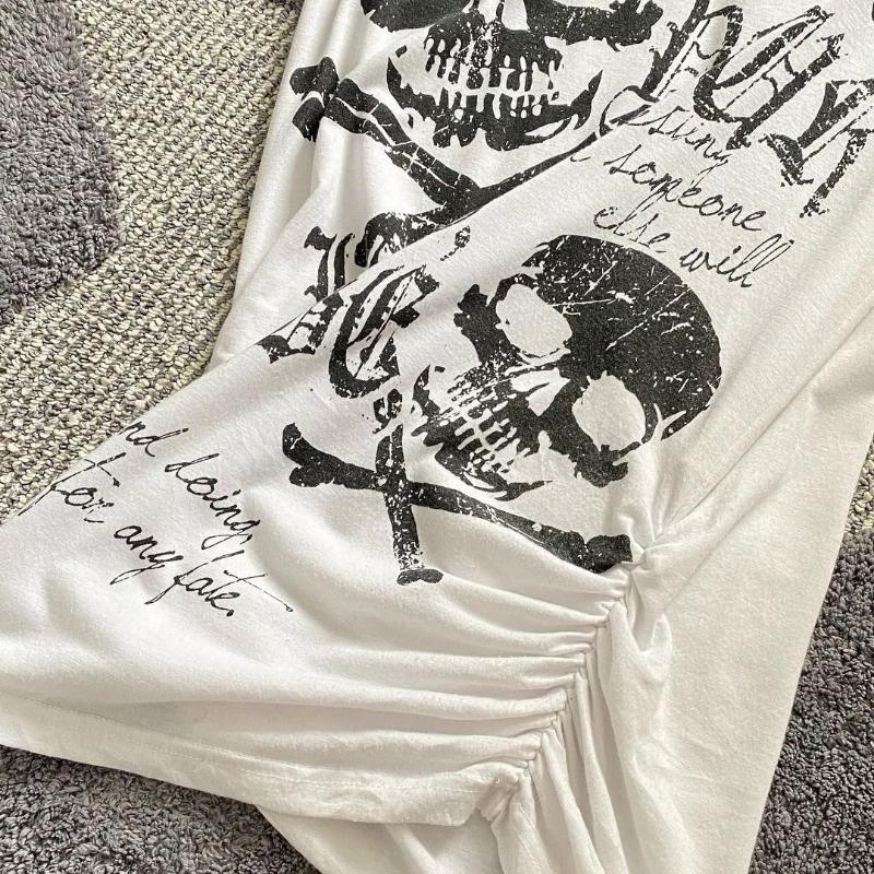 Jenter Y2K T-skjorter Retrotrykte T-skjorter For kvinner Sexy T-skjorter Street Wear Uformelle topper