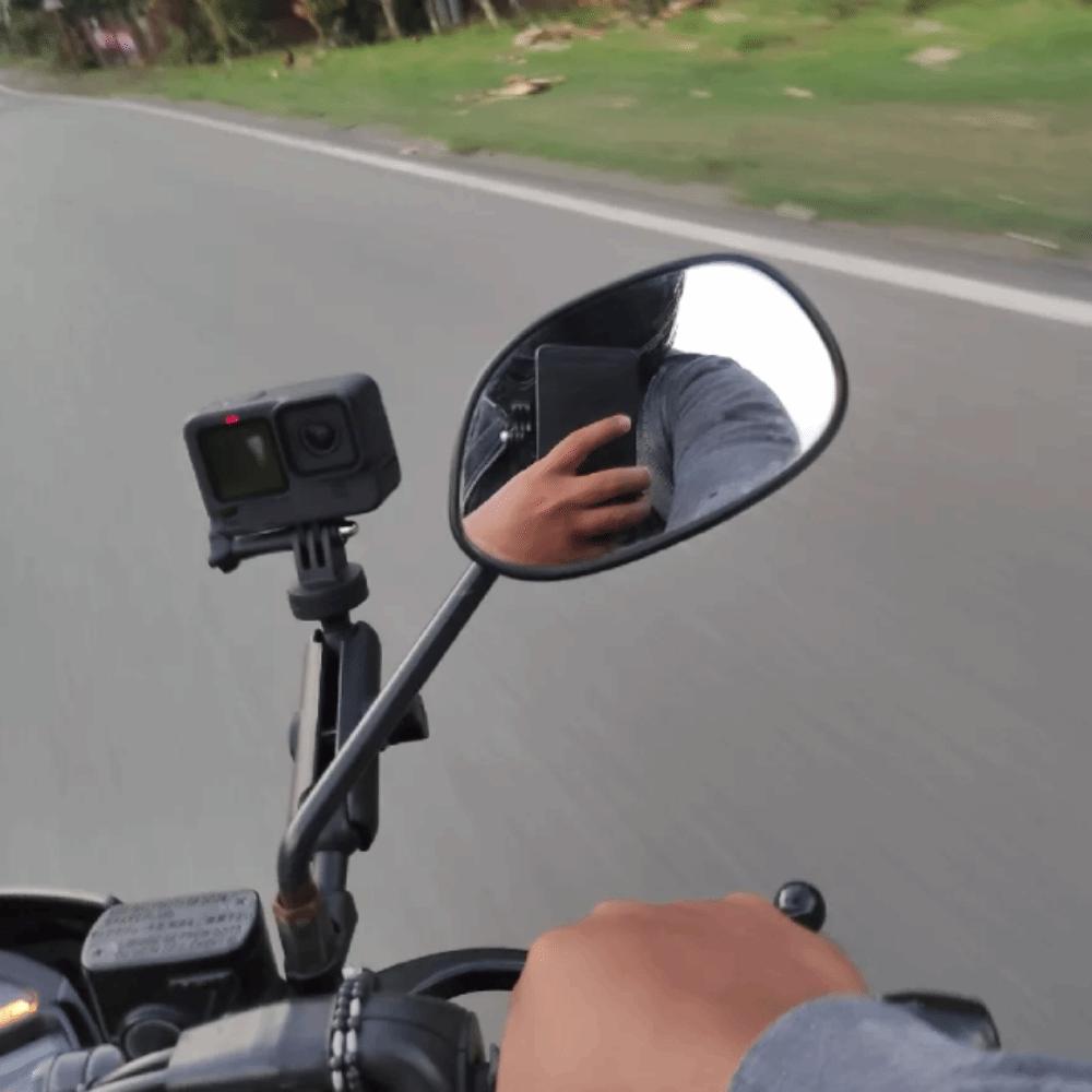 Sturdy Action Camera Stand Universal Rearview Mirror Camera Bracket  Motorcycle Accessoires