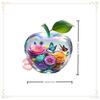 Acrylic Apple-Shaped Table Ornament with Floral Landscape Design 2D