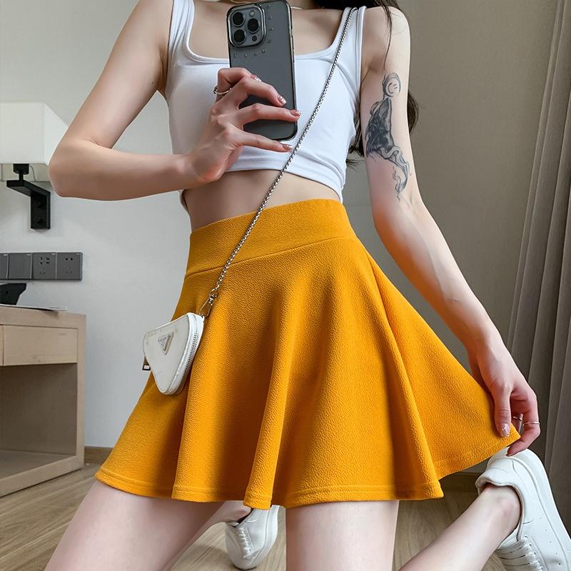 2024 Summer New Bubble Short Skirt Large Swing Skirt High Waist