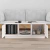 818266 vidaXL Table basse Blanc 100x50x35 cm Bois massif de pin