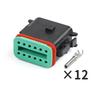 DT06-12SB-P012 Automotive Connector 12-hole Waterproof Wiring Harness Plug Nylon Sheathed Quick Connect Connector