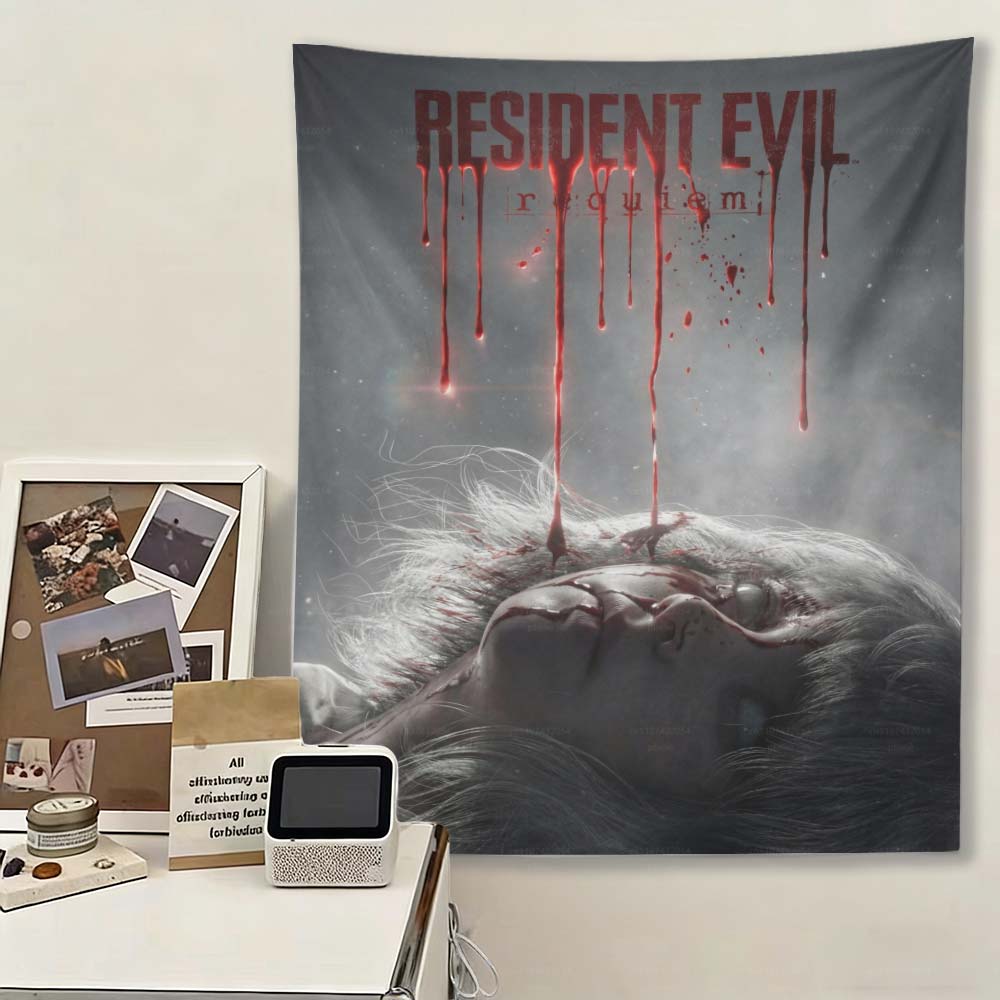 

Resident Evil 9 Horror Theme Tapestry Wall Hanging for Home Bar Party Room Decor 74x94cm(29x37in)