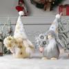 Harbor Love Gold & Silver Faceless Santa Gnome Doll - Desktop Decoration
