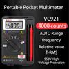 ZOYI VC921 Mini Digital Multimeter Handheld Pocket DC AC Votage Capacitance Resistance Frequency Duty Cycle Tester Multímetro