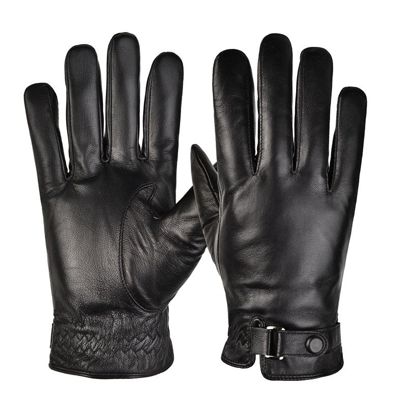 

Кожаные перчатки мужские осенне-зимние бархатные теплые ветрозащитные водонепроницаемые для верховой езды вождения занятий спортом на открытом воздухе перчатки из овчины XL