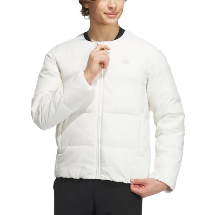 adidas Logo Yazılı Hafif Kaz Tüyü Ceket Erkek Dış Giyim Beyaz IT8749
