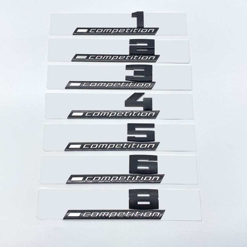 Giossy Black 3D ABS COMPETITION ABS Emblem Thunder Edition For BMW M1 M2 M3 M4 M5 M6 M8 Car Trunk Badge Sticker