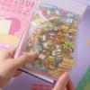 1book/28pcs Cartoon 2.5D Diorama Collection Book, DIY Scene Decoration Stickers, Adorable Character Scene Patterns for Journal