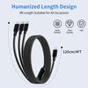 USB C Multi Charging Cable[4 ft] 3 in 1 Charging Cable, USB C Cable for iPad Pro, iPad Mini, MacBook Pro/Air/iPhone16 15 14 13
