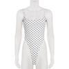 Europäischer Sexy Gepunkteter Schnürrücken-Bodysuit - Figurbetontes U-Ausschnitt-Design