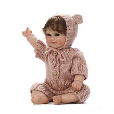 Realistische Reborn Puppen Baby 50 cm Fortgeschrittene Farbmalerei Vollsilikon Vinyl Verwurzeltes Faserhaar Mädchenpuppe Spielzeug