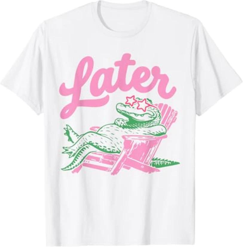 Later Gator Funny Alligator Meme Teacher Last Day T-T-Shirt M