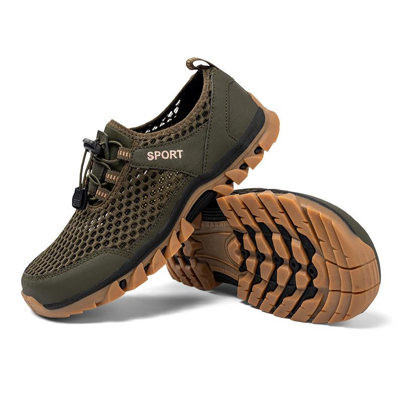 

Creek shoes men s mesh shoes breathable hiking shoes men s sports and leisure shoes mesh wading 47 зелёный