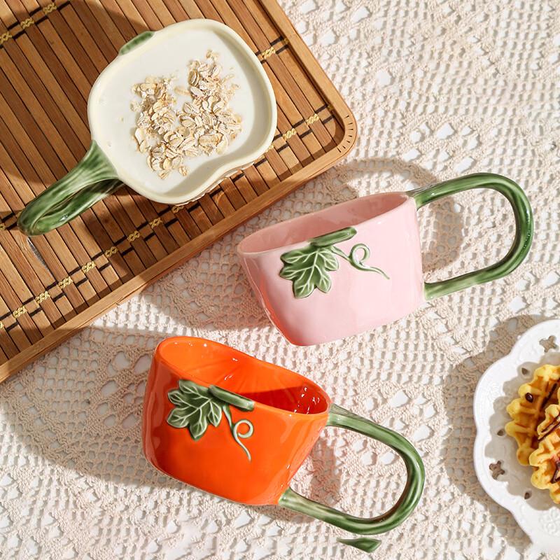 Pumpkin Big-Ear Ceramic Breakfast Mug Single Mug