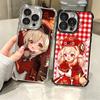 Genshin Impact Klee Plating Phone Case For Iphone 16 17 Pro Max Air 16E 14 15 Plus 12 13 Mini Anti-Fall Airabag Cover