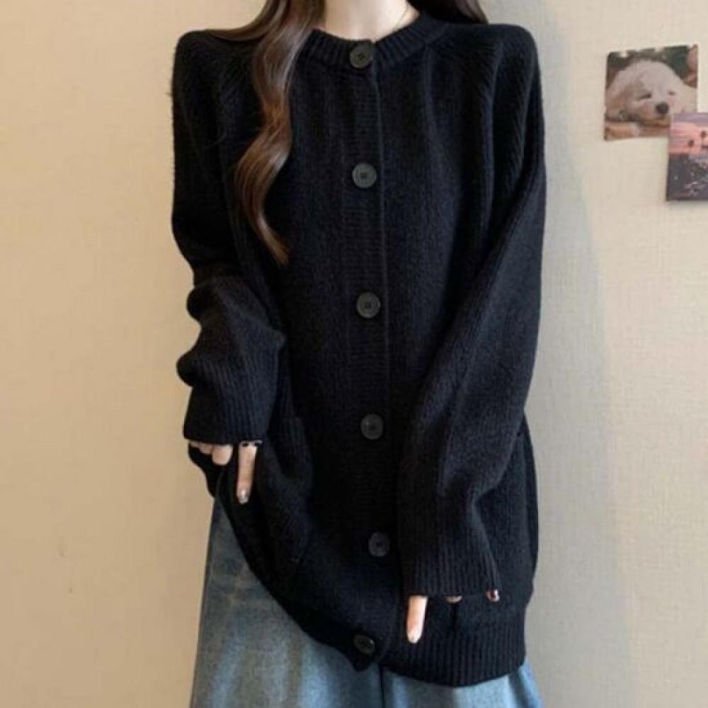 Navava Casual Simple Daily Long Sleeve Knit Cardigan Nk2488