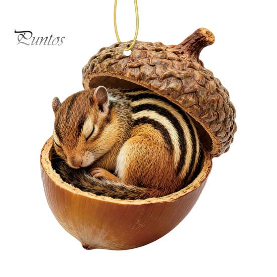 Festive Atmosphere Decorations Forest Animal Ornament, 2D Flat Woodland Acrylic Christmas Home Party Hanging Supplies Decoration for Tree, Holiday
